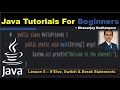Lesson 5 - Java Control statements | if else statement | switch statement | break statement