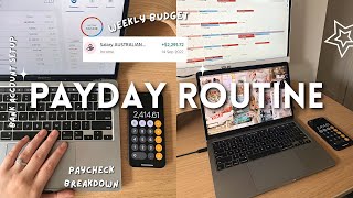 PAYDAY ROUTINE | how I budget, paycheck breakdown + account setup 💰