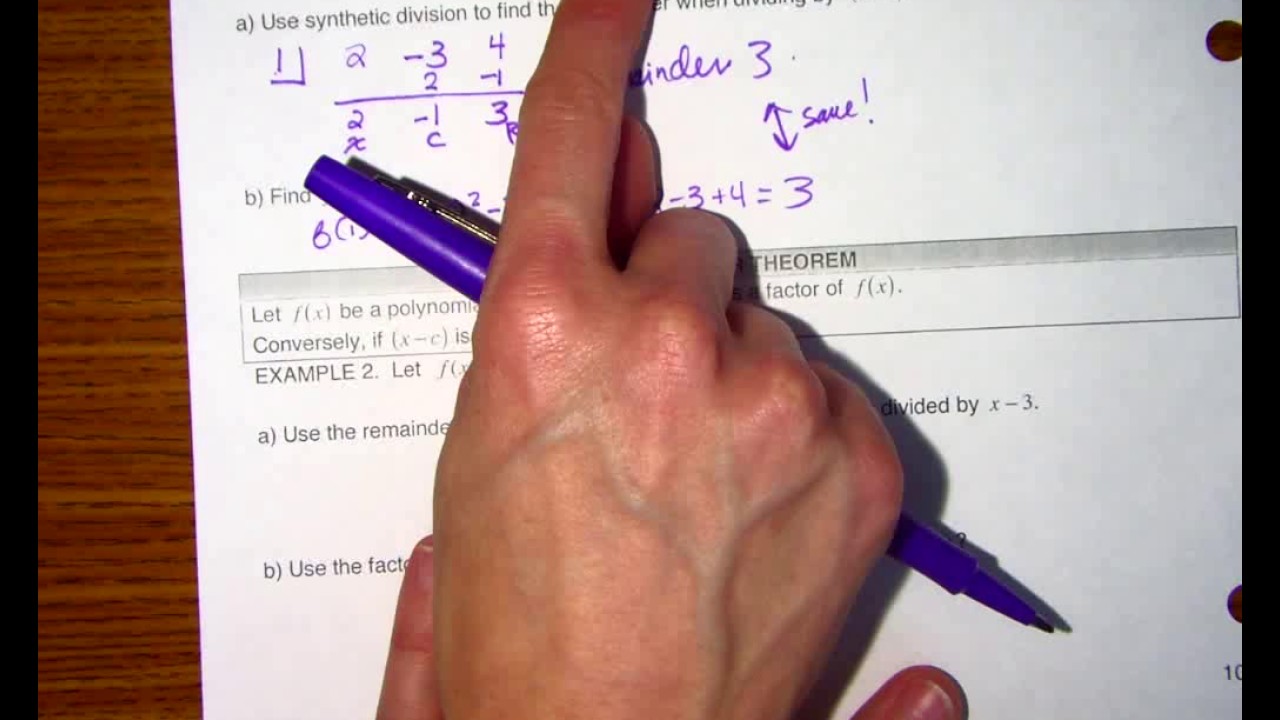 Remainder And Factor Theorems - YouTube