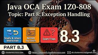 8.3 finally & return Interaction, Nested try-catch & Exam Traps | Java OCA 1Z0-808
