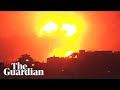 Explosions heard, fireball seen as strikes land in Beirut