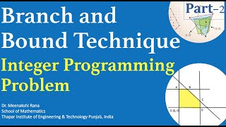 Integer Programming Problem (Part-2) Branch and Bound Technique to Solve IPP