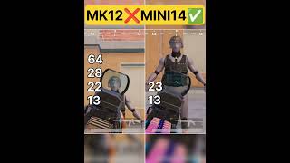 Mk12 Vs Mini14 | Enemy All Body Damage Test || #short #bgmi #pubg