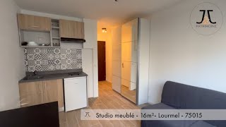 Studio meublé - 16m² - Lourmel