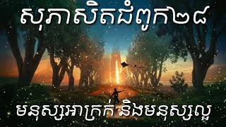 ព្រះគម្ពីរសុភាសិតជំពូក២៨ មនុស្សល្អ និងមនុស្សអាក្រក់