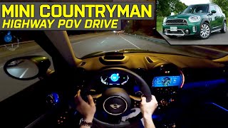 SAFETY \u0026 DRIVING ASSIST TEST! - 2022 MINI Countryman Hybrid - Highway POV Test Drive