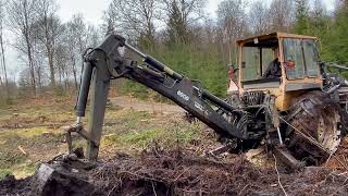 Part 4 - OLD TRACTOR WORK HARD DIGGING OLD DITCH / GAMMALT TRAKTOR JOBBAR HÅRT #tractor #traktor #yt