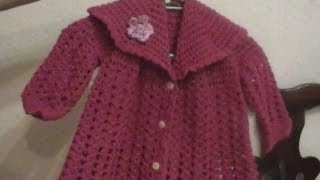 Crochet Como Tejer un Abrigo para Bebe o niña