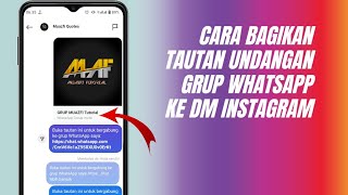 Cara Membagikan Link Grup Whatsapp ke Instagram