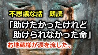 不思議な話　朗読「助けたかったけれど助けられたかった命」お地蔵様が涙を流した。