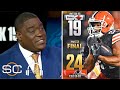 ESPN SC | Snowy salvation! - Damien Woody reacts to Cleveland Browns upset Pittsburgh Steelers 24-19