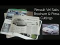 Renault Vel Satis Brochure & Press Cuttings - Matty's Cars