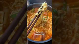 FIRE Korean Army Stew - 10 Minutes Only 🍜!