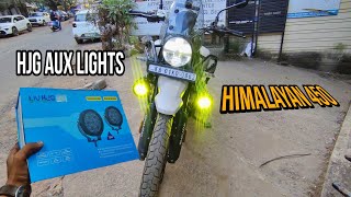 Brightest Aux Lights for Himalayan 450 | HJG 70 Watt Aux Light Installation \u0026 Test 💥#hjgauxlights