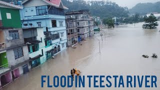 Flooding of Teesta River || टिस्टा खाेलाकाे जलस्तर बडेर उत्तर पूर्व सिक्किम खतरामा ।