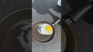 Cooking eggs on hot asphalt!!