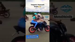 Kız Düşürmeyi Yanlış Anlamak😳🤦‍♂️#komik #motor #motosiklet #kaza #trafikkazaları #funny #tekteker