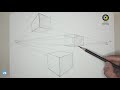 how to draw two point perspective sketch tutorials step by step