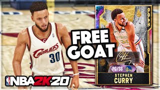 *FREE GOAT* GALAXY OPAL STEPH CURRY GAMEPLAY!! 99 In Every Stat Is INCREDIBLE In NBA 2k20 MyTEAM!!