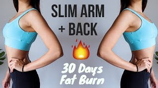 BURN ARMS + BACK FAT (UPPER BODY) IN 30 DAYS!! 10 min Home Workout | Week 3 ~ Emi