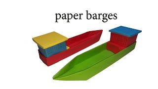 Paper Boat - Making paper barges // Craft - DIY