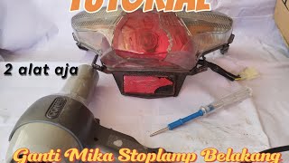 CARA BONGKAR  PASANG LAMPU MIKA BELAKANG, TUTORIAL BONGKAR PASANG MIKA LAMPU. #yamaha #miogear