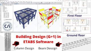 Building design (G+1) in ETABS Software