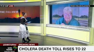 Concerns mount as Cholera deaths rise: Carin Bosman