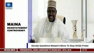 Senate Questions Malami's Move To Stop NASS Probe Pt.2 |News@10| 09/01/18