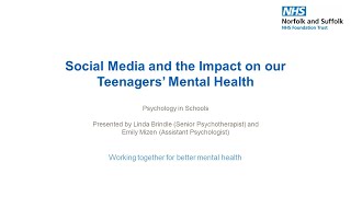 Social Media and the Impact on Child and Adolescent Mental Health
