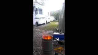 Gasifing Rocket can with superheat steam injection