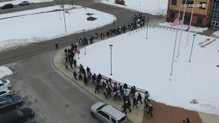 Avon High School students walk out in protest of ICE
