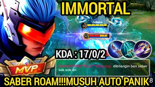 NO DEATH SABER ROAM??Insane Damage, Nonstop Roaming & Ganking,,Build Top 1 Global Saber,,MLBB