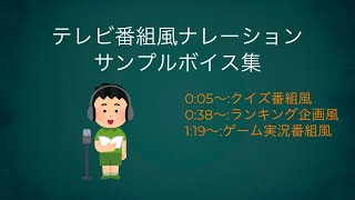 テレビ番組風ナレーション（テンション高め）　サンプルボイス集