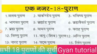 सभी पुराणों के नाम- 18 पुराण कौन- कौन से हैं?