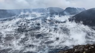 Iceland Volcano Steaming Lava Field