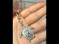 $1.39 only sparkling silver opal sea turtle keychain a stunning birthstone jewelry for w...