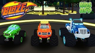 Blaze and the Monster Machines - Racing Game - Light Riders Tracks! - Best App For Kids