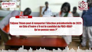 Présidentielle 2025:  50,17% des internautes pensent que Tidjane Thiam sera élu (Sondage)