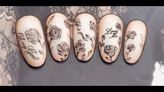 【Watch nail#1020】Retro Matte Roses【窝趣美甲推荐-1020期】磨砂感复古玫瑰