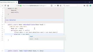 Day 24: More Linked Lists | HackerRank | JAVA