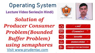 Solution of Producer Consumer Problem(Bounded Buffer Problem) using semaphores