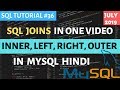 MySQL #36: SQL JOINS In One Video In Hindi | INNER, LEFT, RIGHT JOINS in MySQL