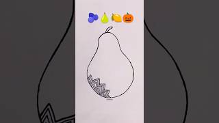 Satisfying creative drawing🫐🍐🍋🎃#draw #colors #video #satisfying #shorts