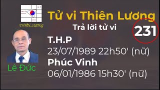 Tư vi Thiên Lương - Bài Số 231 - Trả lời tử vi