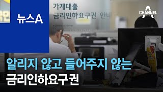 알리지 않고 들어주지 않는 ‘그림의 떡’ 금리인하요구권 | 뉴스A