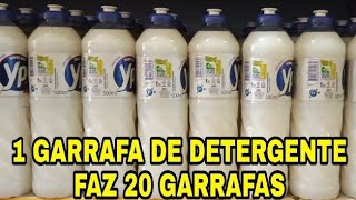 DETERGENTE CASEIRO UMA GARRAFA DE DETERGENTE FAZ DE 20 a 25 GARRAFAS