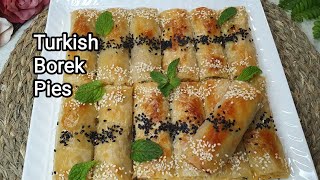 Turkish Borek Pies | Phyllo Pies With Chicken Filling | Borek With Chicken and cheese #kitchenbasket