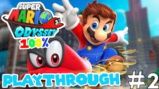Super Mario Odyssey: Full Game Walkthrough - Part 2 - METRO KINGDO