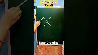 Easy Mouse Drawing from X 🐁 #youtubeshorts #shorts #drawing  #mouse